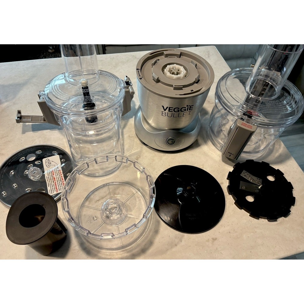 Veggie Bullet Magic Bullet Spiralizer Bundle Food Processor  VB-102 -Tested READ